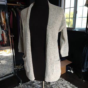 Cream & Black Open Sweater